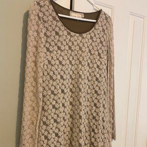 A'reve Dress with ivory overlay